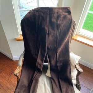 Vintage Carlisle Brown Suede Trousers